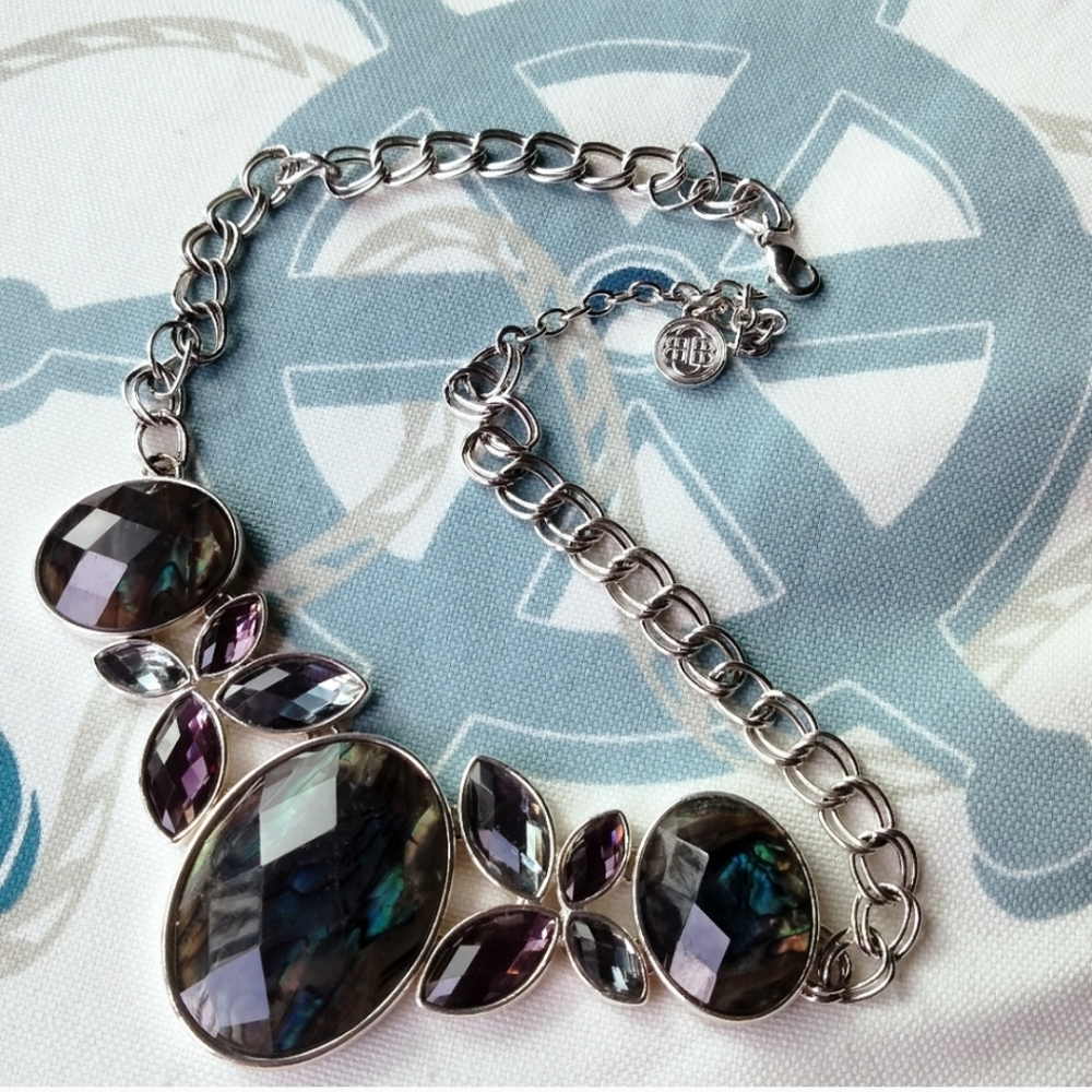 BillBlass iridescent faceted choker